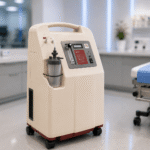 yuwell-oxygen-concentrator-machine-with-integrated-humidifier-bottle-and-flowmeter-in-clinical-room